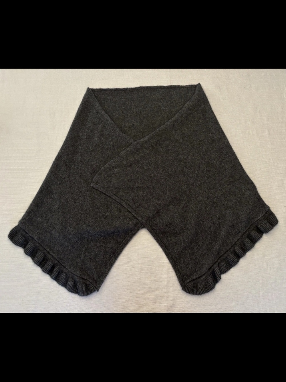 100% Wool Shawl Wrap Scarf McDonald Made in New Zealand Gray Herringbone